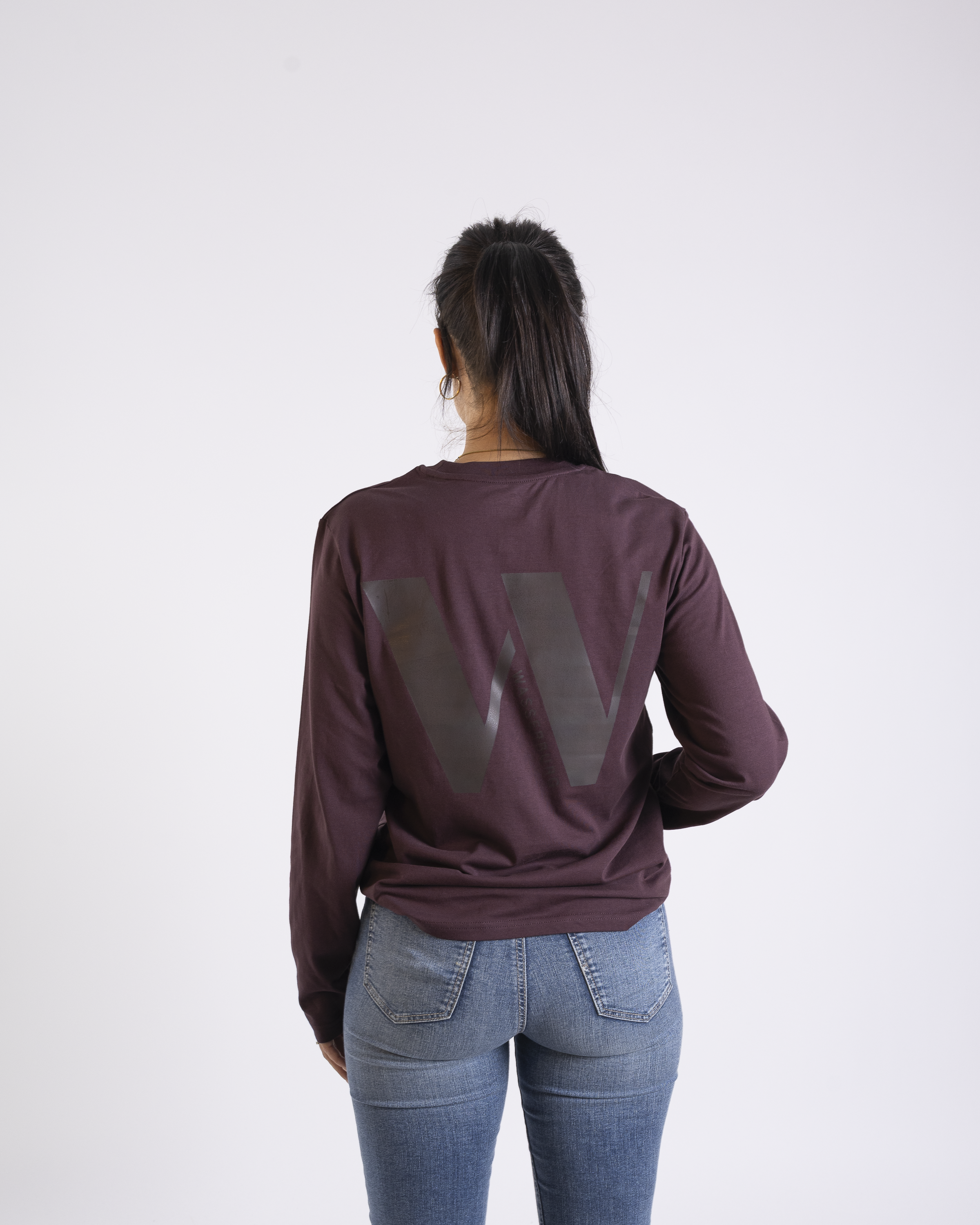 Longsleeve "W" red brown