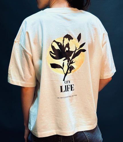 T-Shirt cropped "Mondschein Magnolie"